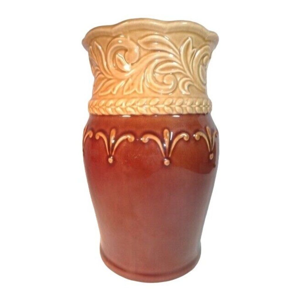 Venetian Vase by Certified International Karidesign Amber 9.5-in Tall Stoneware